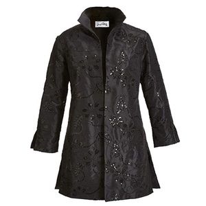 Joseph Ribkoff Long Sequin Evening Coat